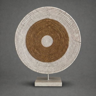 Makenge Basket Painted - Golden Eclipse - (Zambia) - Large