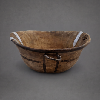 Tutsi Schale aus Holz – Rund & Hoch – (Ruanda)