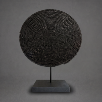 Makenge Korb Bemalt - Mitternachtsfinsternis - (Sambia) - Mittel