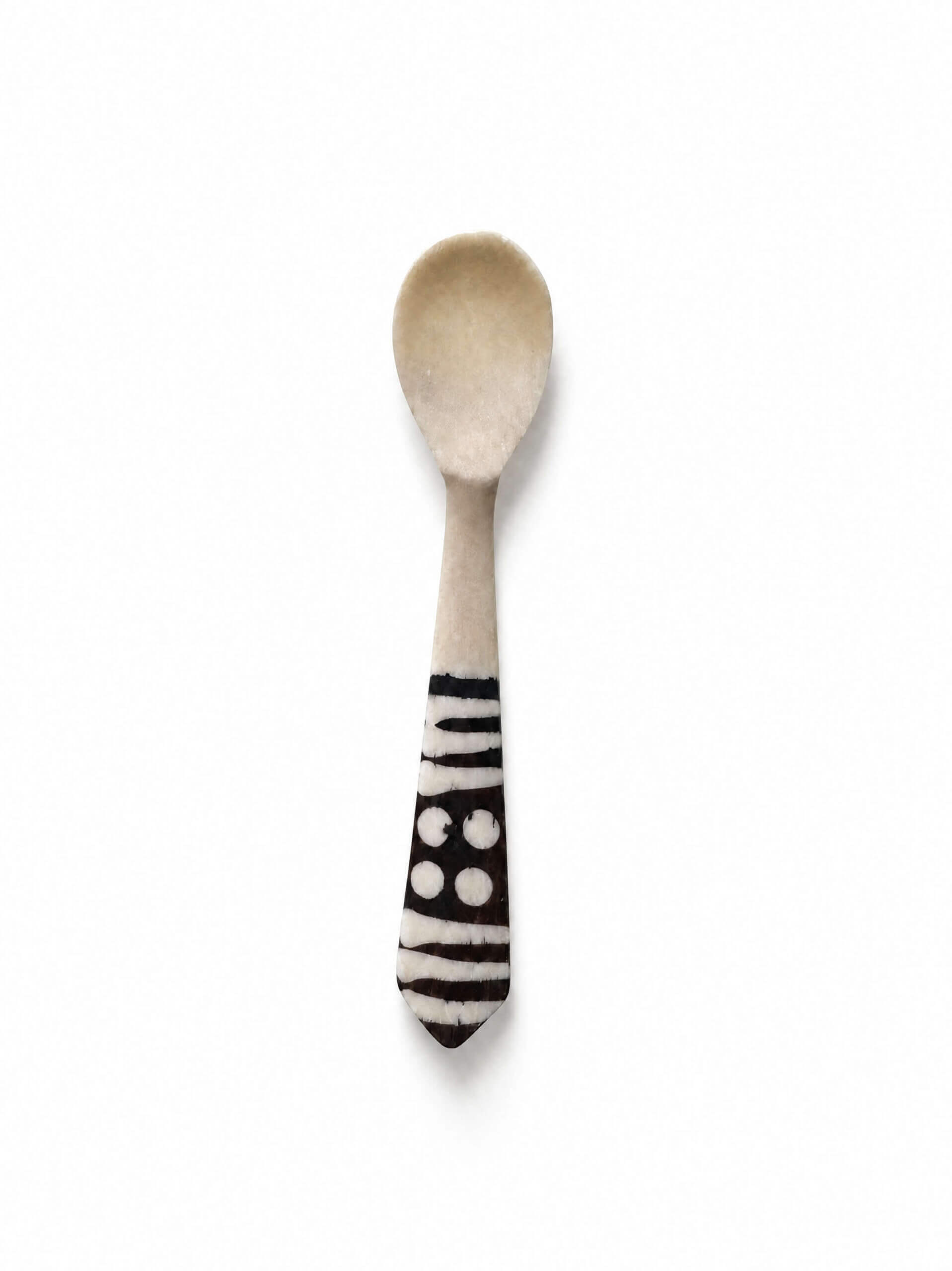 Joghurt- und Eierlöffel aus Knochen mit Batik-Design 7 Joghurt- und Eierlöffel aus Knochen mit Batik-Design – Bild 7
