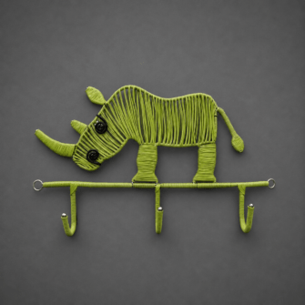 Gras Grünes Nashorn als Wandaufhänger
