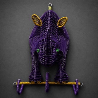 Nasshorn — Drahtskulptur (Violett)