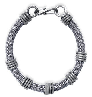 Mulberry Mongoose – Schlingendrahtarmband aus Paracord in grau (Herren) – handgefertigter afrikanischer Schmuck 5 Mulberry Mongoose – Schlingendrahtarmband aus Paracord in grau (Herren) – handgefertigter afrikanischer Schmuck – Bild 2