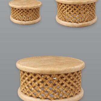 Bamileke Couchtisch – Medium – Ø60 × H40 cm 7 Bamileke Couchtisch – Medium – Ø60 × H40 cm – Bild 3