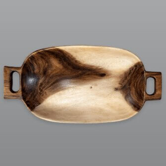 Alternative view of Zulu Servierplatte – Zweifarbig – Natur – 50 × 25 × 3 cm