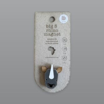 Magnet Nashorn – handgefertigtes afrikanisches Designobjekt (Big Five)