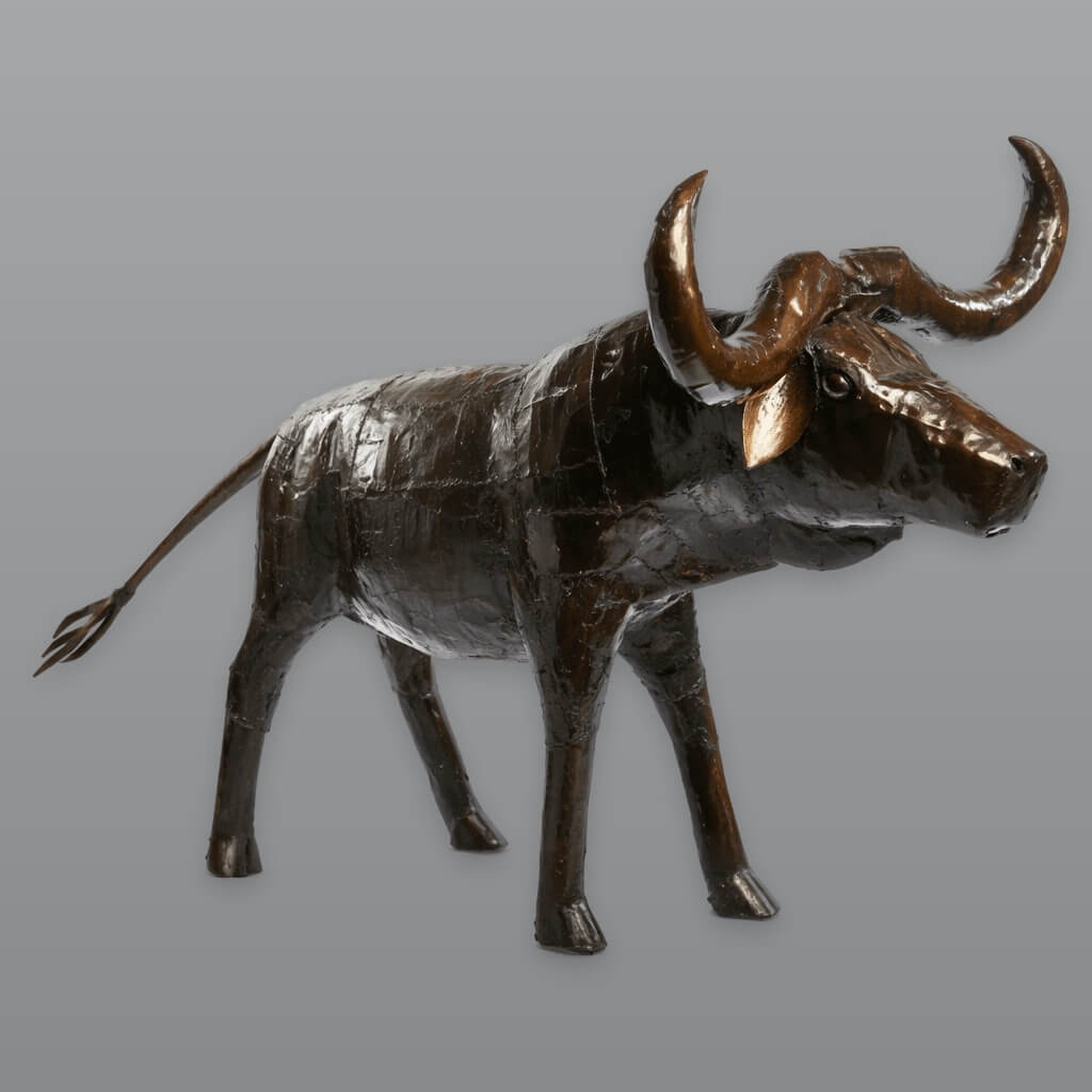 Stahlskulptur Büffel (Kantenform) – L 2 Stahlskulptur Büffel (Kantenform) – L – Bild 2