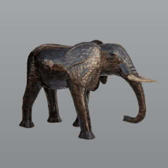 Stahlskulptur Elefant aus verzinktem Stahl – Groß (L) – Südafrika