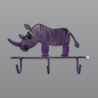Wandaufhänger – Nashorn (Violett) 5 Wandaufhänger – Nashorn (Violett) – Bild 3