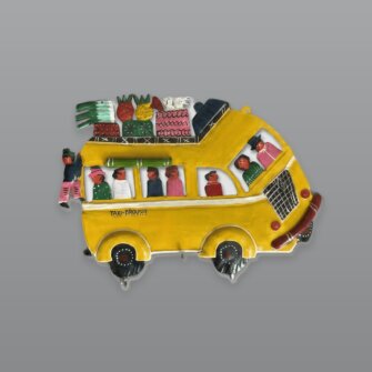 Alternative view of Wandaufhänger – Schulbus für Kinderzimmer