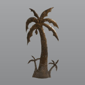 Wandbild "Palme" – aus verzinktem Stahl (Groß) – verzinkter Stahl, Südafrika