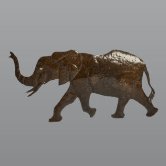 Wandbild "Elefant" – aus verzinktem Stahl (Groß) – verzinkter Stahl, Südafrika