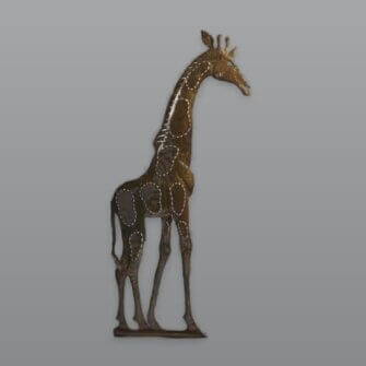 Alternative view of Wandbild "Giraffe" – (Groß) – verzinkter Stahl, Südafrika
