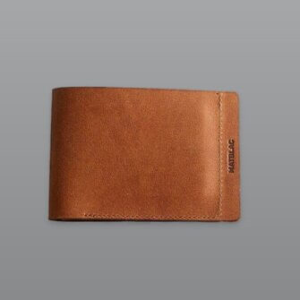 Alternative view of MATBLAC – Braune Leder Brieftasche mit Magnetverschluss