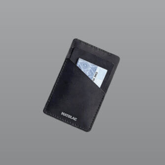 MATBLAC – Schwarze Quickdraw Brieftasche aus Leder – echtes Leder, handgefertigtes Design