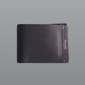 MATBLAC – Schwarze Leder Brieftasche mit Magnetverschluss