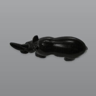Alternative view of Specksteinskulptur – Nashorn