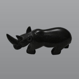 Specksteinskulptur – Nashorn