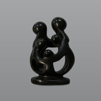 Specksteinskulptur „Family of 5“ – (10 × 4 x 16 cm)