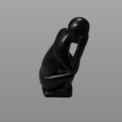 Specksteinskulptur „Figur der Stille“ 3 Specksteinskulptur „Figur der Stille“ – Detailansicht