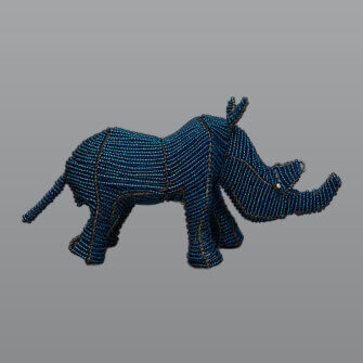 Perlenhandwerk – Nashorn (Blau) – Klein