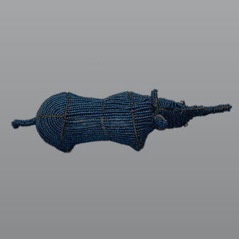 Perlenhandwerk – Nashorn (Blau) – Klein – Produktansicht