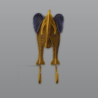 Wandaufhänger – Elefant (Gelb/Blau)