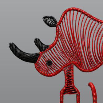 Wandaufhänger – Nashorn – Produktansicht
