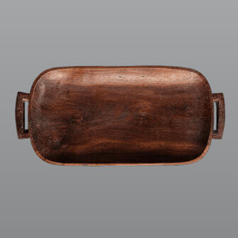 Tablett – Massivholz (Dunkelbraun) – (50 x 23 x 4cm)