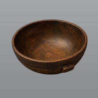 Holzschale – Holzobjekt (Braun) – (Ø38cm; h=24cm) – Produktansicht