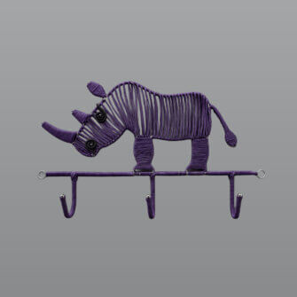Wandaufhänger – Nashorn (Violett)