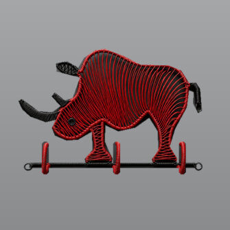 Wandaufhänger – Nashorn
