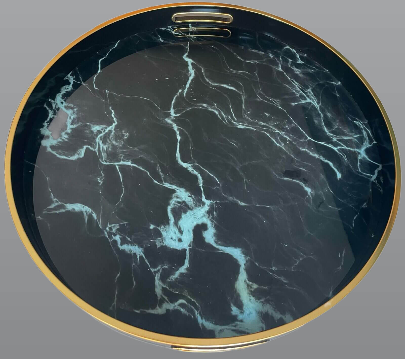 Glastablett „Lightning“ – Groß – 44,5 × 4 cm 2 Glastablett „Lightning“ – Produktansicht
