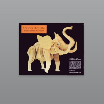 Africa's Legends 3D Puzzle Elefant – Holz, Braun, 14 × 5 × 9 cm, Südafrika