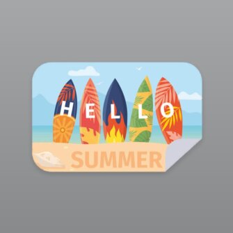 Bobums Mikrofaser XL Bedrucktes Handtuch – Hello Summer