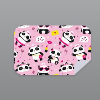 Bobums Mikrofaser XL Bedrucktes Handtuch – Panda Spaß