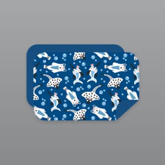 Bobums Mikrofaser XL Bedrucktes Handtuch – Rochenmeere