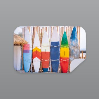 Bobums Mikrofaser XL Bedrucktes Handtuch – Farbblock-Surfbrett